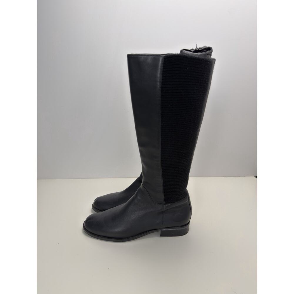 Aetrex Vera Black Knee-High Leather Tall Riding Boots Size 10 - Picture 5 of 8